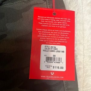 Halle camo logo wb pants new with tags